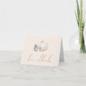 Kleine Pompoen Herfst Baby Shower Bedankt (Voorkant)