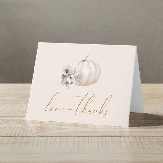Kleine Pompoen Herfst Baby Shower Bedankt