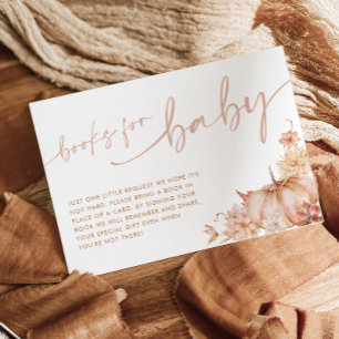 Kleine Pompoen Herfst Baby Shower Boek voor babys  Kaart