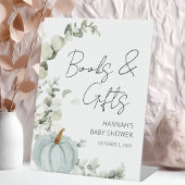 Kleine Pompoen Herfst Baby shower Cadeaubordje Reclamebord Met Voetstuk