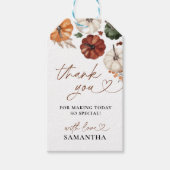 Kleine Pompoen Herfst Baby Shower Cadeaulabel (Voorkant)