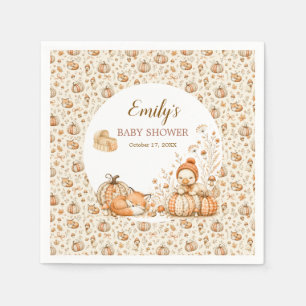 Kleine Pompoen Herfst Baby Shower Cocktail Servett Servet