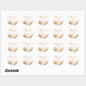Kleine pompoen herfst baby shower dank u ronde sticker (Vel)