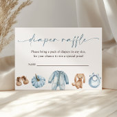 Kleine pompoen Herfst Baby shower Diaper Raffle Informatiekaartje