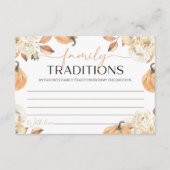 Kleine Pompoen Herfst Baby shower Familie Traditie Informatiekaartje (Voorkant)