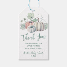 Kleine Pompoen, Herfst, Baby Shower Favor Gif Cadeaulabel