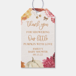 Kleine pompoen HERFST BABY SHOWER FAVOR-tags Cadeaulabel