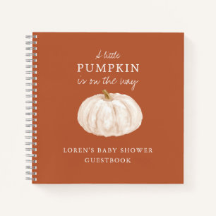 Kleine Pompoen Herfst Baby Shower Gastboek Notitieboek