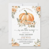 Kleine Pompoen Herfst Baby Shower Geslacht Neutraa Kaart (Voorkant)