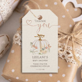 Kleine pompoen herfst Baby shower gunst Cadeaulabel