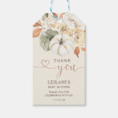 Kleine pompoen herfst Baby shower gunst Cadeaulabel (Voorkant)