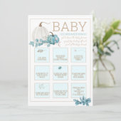 Kleine Pompoen Herfst Baby shower ijsbreker Bingo Kaart (Staand voorkant)