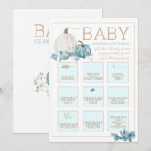 Kleine Pompoen Herfst Baby shower ijsbreker Bingo Kaart (Voorkant / Achterkant)