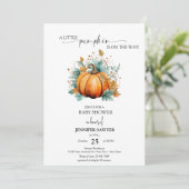 Kleine pompoen | HERFST BABY SHOWER Kaart (Staand voorkant)
