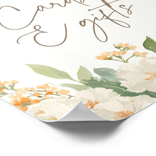 Kleine pompoen Herfst Baby shower Kaarten en gesch Poster (Hoek)