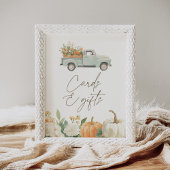 Kleine pompoen Herfst Baby shower Kaarten en gesch Poster