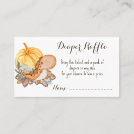 Kleine pompoen herfst baby shower luidop informatiekaartje