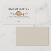 Kleine pompoen herfst baby shower luidop informatiekaartje (Voorkant / Achterkant)