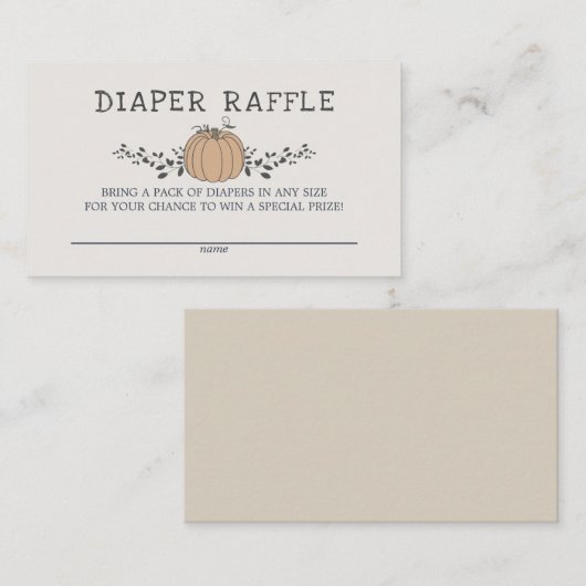 Kleine pompoen herfst baby shower luidop informatiekaartje (Voorkant / Achterkant)