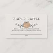 Kleine pompoen herfst baby shower luidop informatiekaartje (Voorkant)