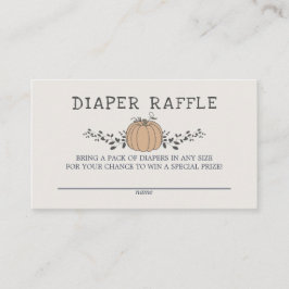 Kleine pompoen herfst baby shower luidop informatiekaartje