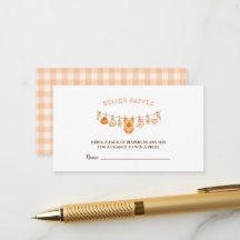Kleine Pompoen Herfst Baby Shower Luier Raffle