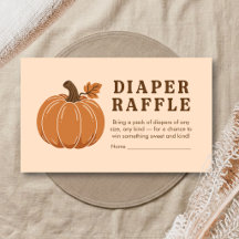 Kleine Pompoen Herfst Baby Shower Luier Raffle