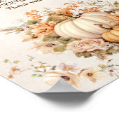 Kleine Pompoen Herfst Baby shower Luier Raffle Tek Poster (Hoek)