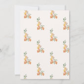 Kleine pompoen, herfst Baby shower met bladeren Kaart (Achterkant)