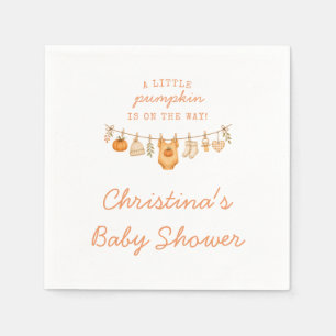 Kleine Pompoen Herfst Baby Shower Servet