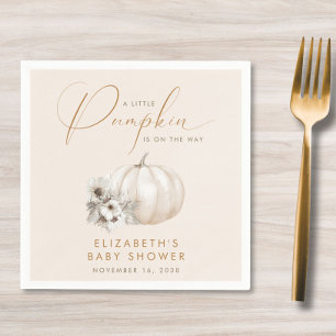 Kleine Pompoen Herfst Baby Shower Servet