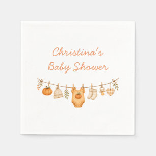 Kleine Pompoen Herfst Baby Shower Servet