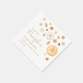 Kleine Pompoen Herfst Baby Shower Servetten (Hoek)