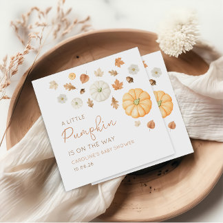 Kleine Pompoen Herfst Baby Shower Servetten 
