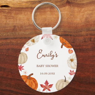 Kleine Pompoen Herfst Baby Shower Sleutelhanger