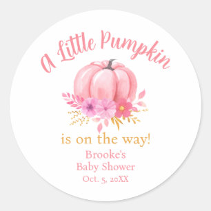 Kleine Pompoen Herfst Baby shower Sticker