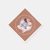 Kleine pompoen herfst baby shower terracotta rusti servet (Hoek)