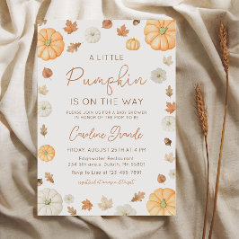 Kleine Pompoen Herfst Baby Shower Uitnodiging