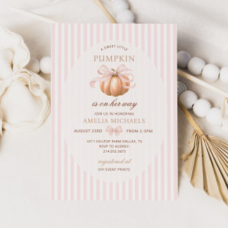 KLEINE POMPOEN Herfst Baby Shower Uitnodiging