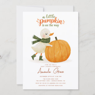 Kleine Pompoen Herfst Baby Shower Uitnodiging