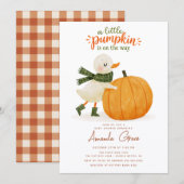 Kleine Pompoen Herfst Baby Shower Uitnodiging (Voorkant / Achterkant)