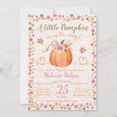 Kleine Pompoen Herfst Baby Shower Uitnodiging (Voorkant)