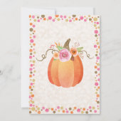 Kleine Pompoen Herfst Baby Shower Uitnodiging (Achterkant)