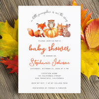 Kleine Pompoen Herfst Baby Shower Waterverf Dieren