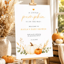 Kleine Pompoen Herfst Baby Shower Welkom