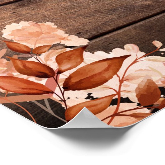 Kleine Pompoen Herfst Baby Shower Welkomstbord Poster (Hoek)