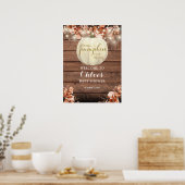 Kleine Pompoen Herfst Baby Shower Welkomstbord Poster (Keuken)