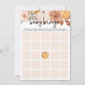 Kleine Pompoen Herfst Bloemen Baby shower Bingo Ka Kaart (Voorkant)