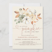 Kleine Pompoen Herfst Bloemen Waterverf Baby showe Kaart (Voorkant)