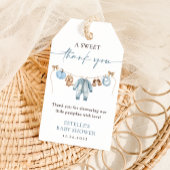 Kleine pompoen Herfst Blue Boy Baby shower gunst Cadeaulabel